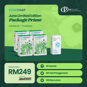 Special Pakej Prime (4x Biokenaf + 1 Postbiotic 5 Sachet)