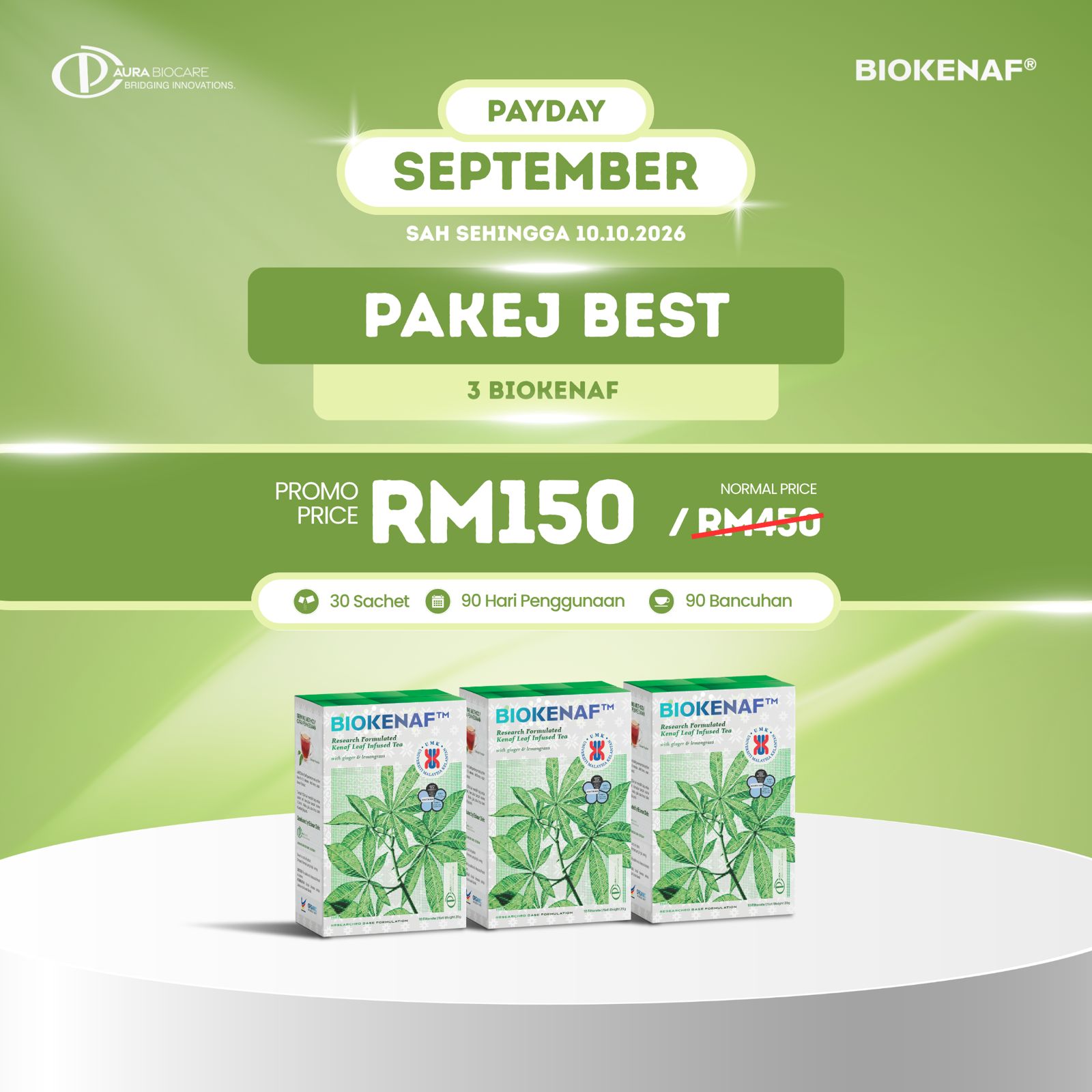 Pakej Best - 3 Biokenaf - RM150